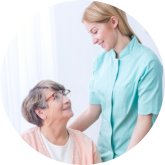 grandma with nurse